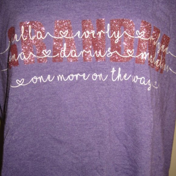 10/$10   Gramma ''ONE MORE ON THE WAY '' Tee XL - Picture 2 of 4